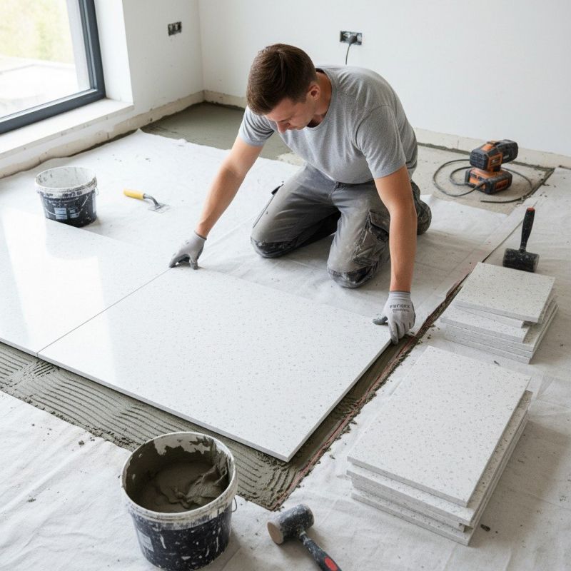 Stone Feature Installation