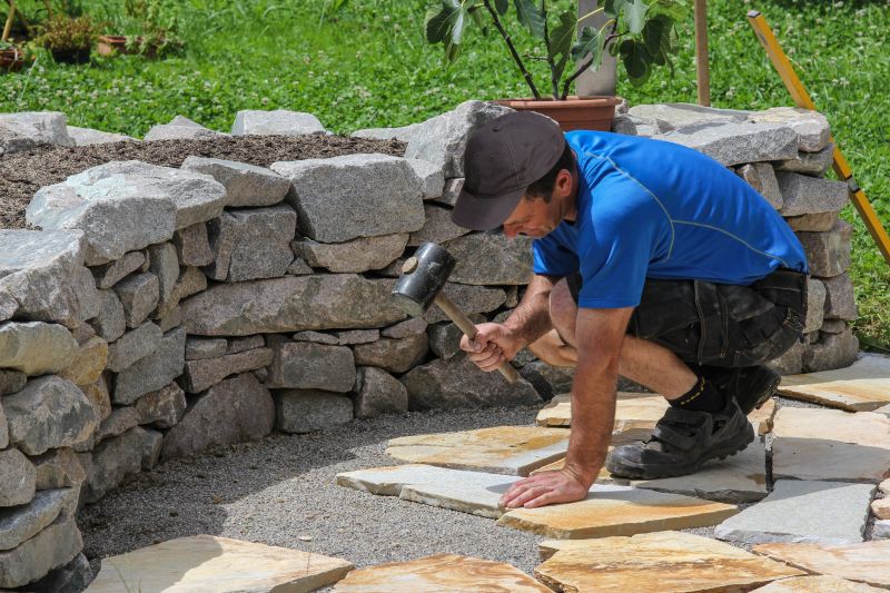 Stone Feature Installation